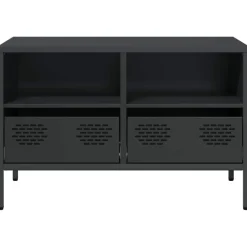 vidaXL Tv-meubel 68x39x43,5 cm koudgewalst staal zwart