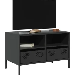 vidaXL Tv-meubel 68x39x43,5 cm koudgewalst staal zwart