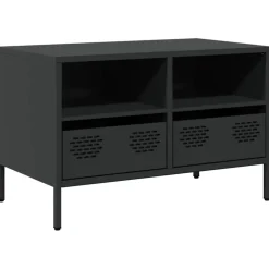 vidaXL Tv-meubel 68x39x43,5 cm koudgewalst staal zwart