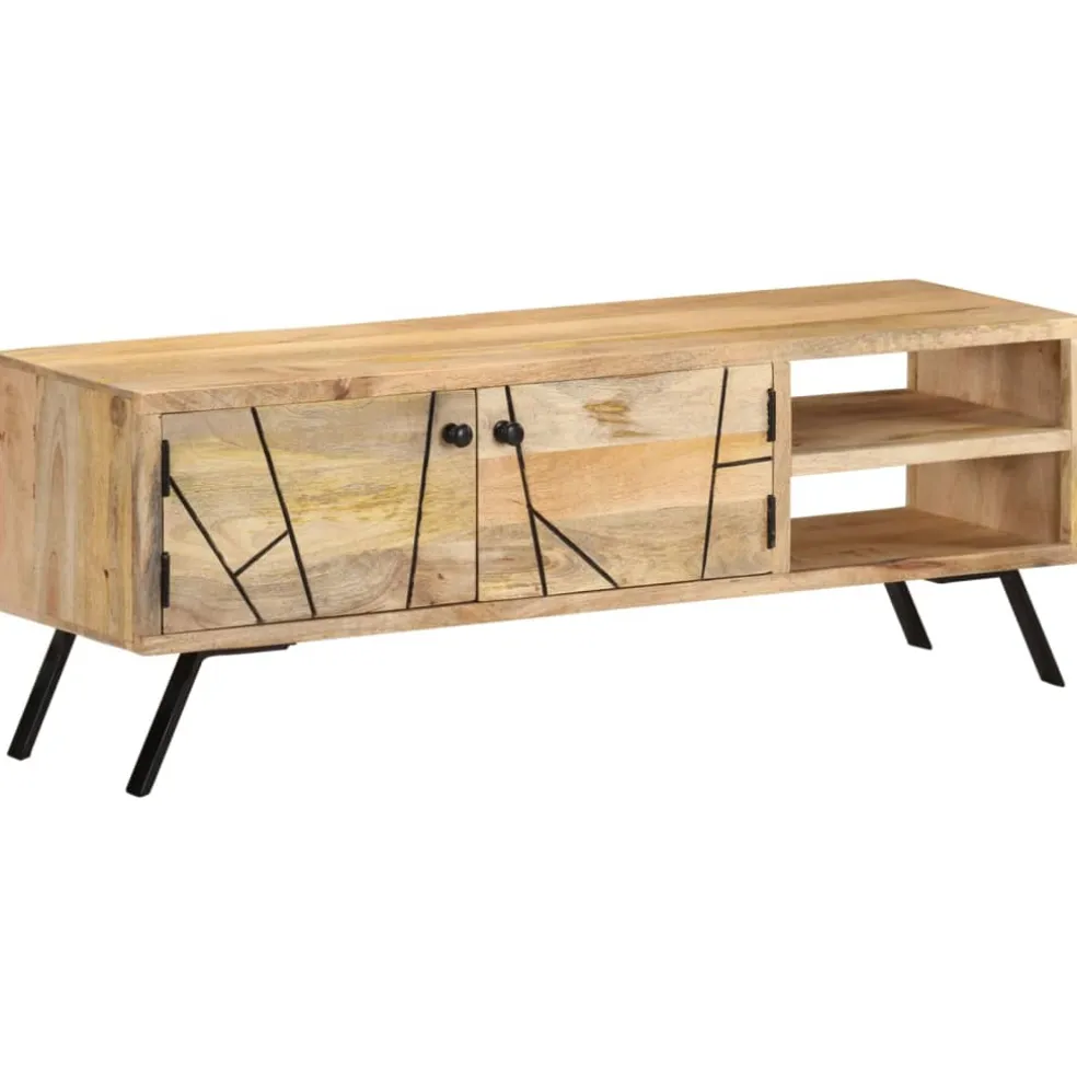 vidaXL Tv-meubel 110x30x40 cm massief mangohout