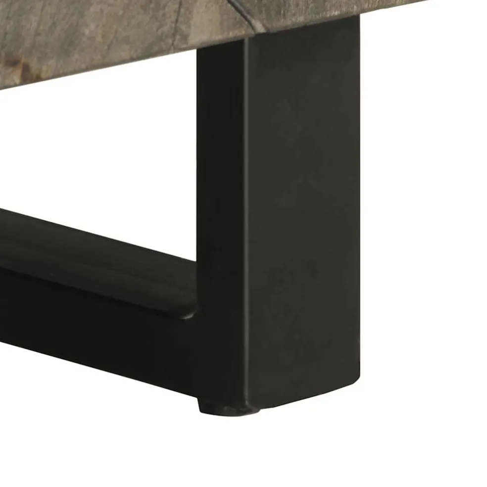 vidaXL Tv-meubel 80x33x46 cm massief mangohout zwart