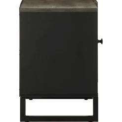 vidaXL Tv-meubel 80x33x46 cm massief mangohout zwart