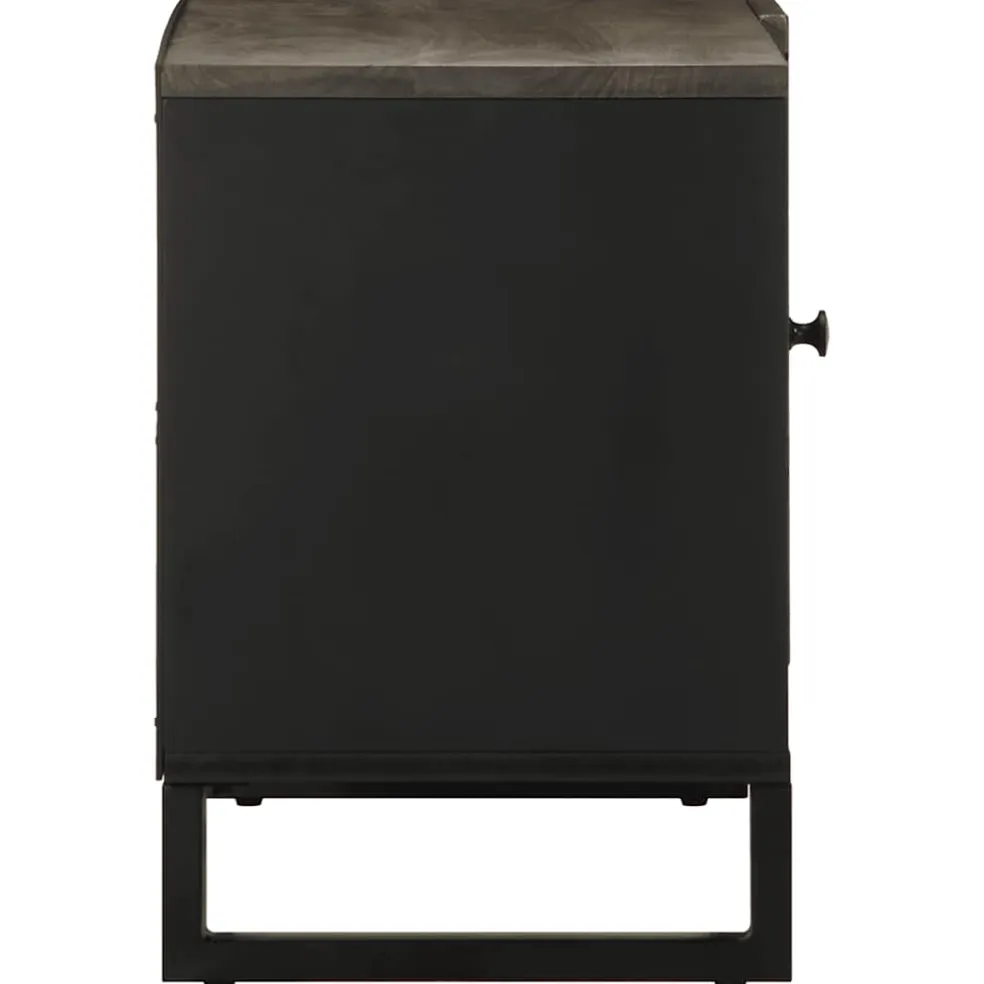 vidaXL Tv-meubel 80x33x46 cm massief mangohout zwart