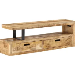 vidaXL Tv-meubel (118-200) x 30 x 40 cm massief hout mango
