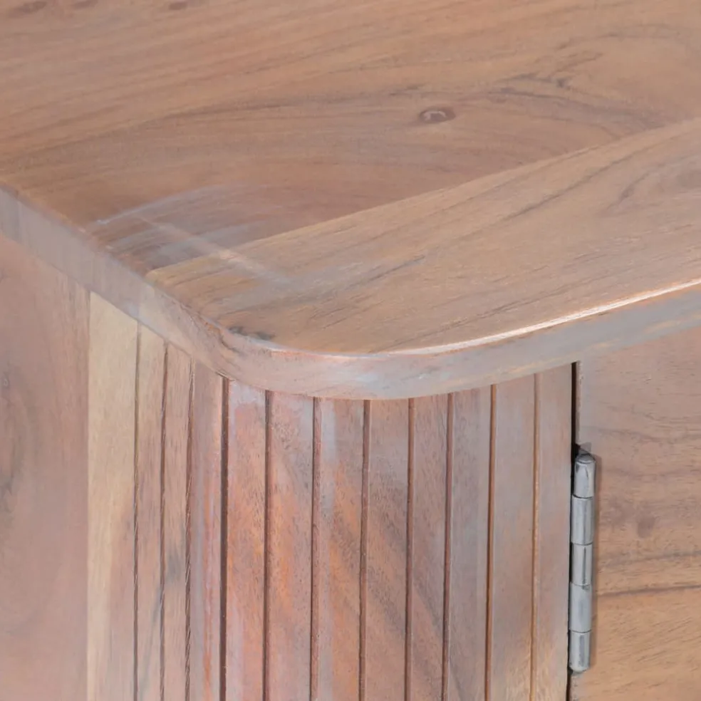 vidaXL Tv-meubel 118x30x40 cm massief acaciahout