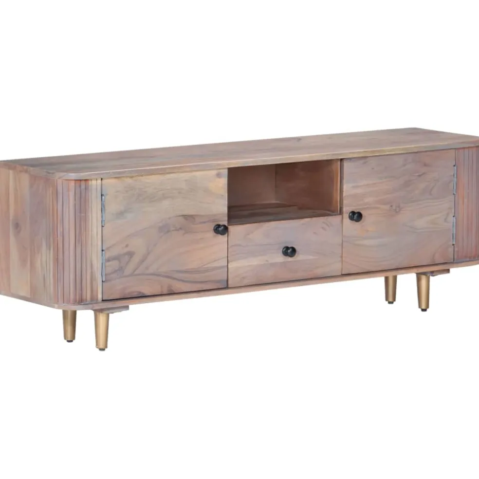 vidaXL Tv-meubel 118x30x40 cm massief acaciahout