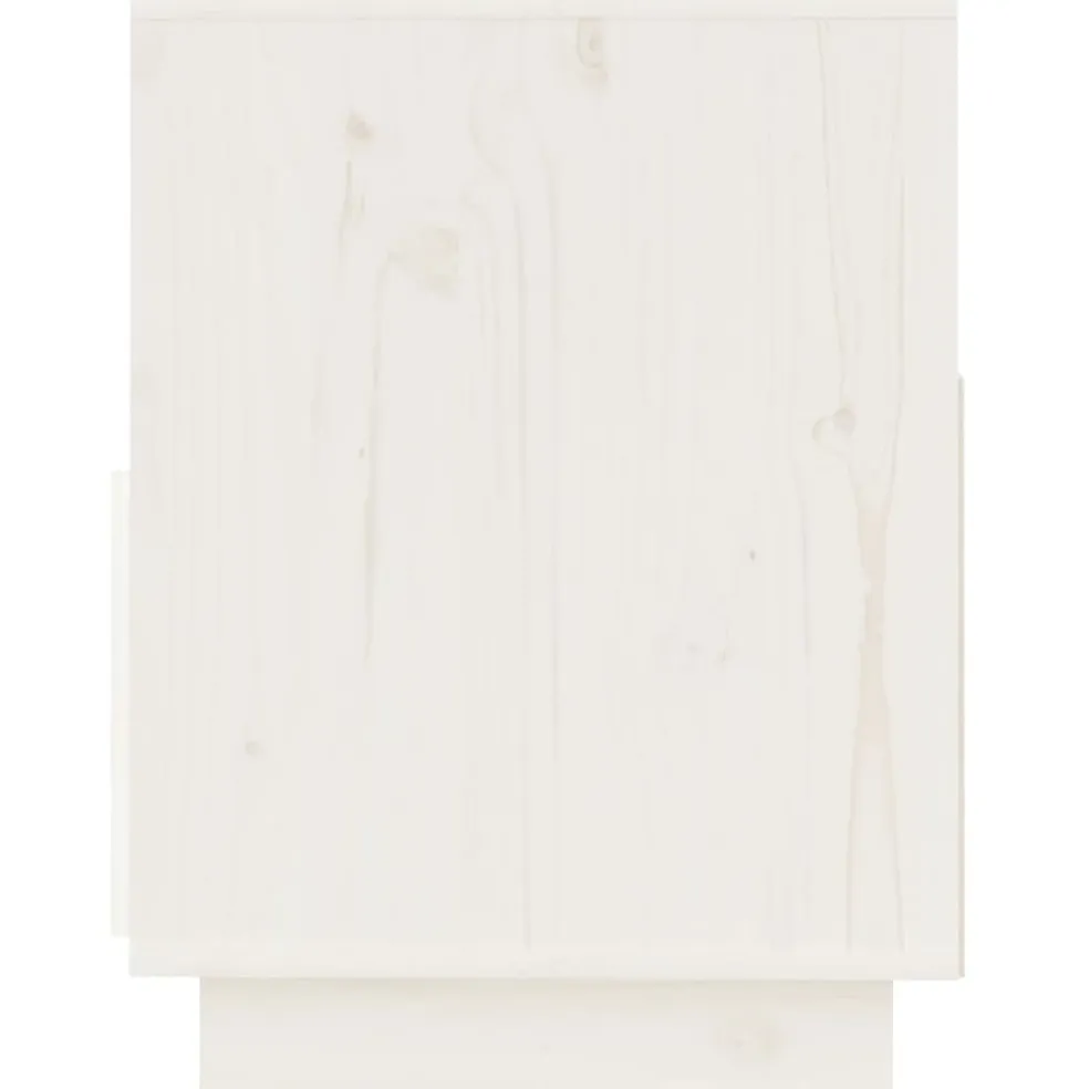 vidaXL Tv-meubel 140x37x50 cm massief grenenhout wit