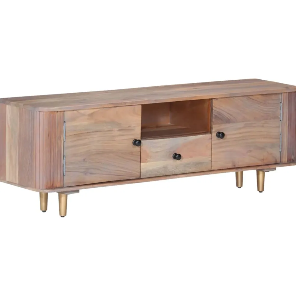 vidaXL Tv-meubel 118x30x40 cm massief acaciahout