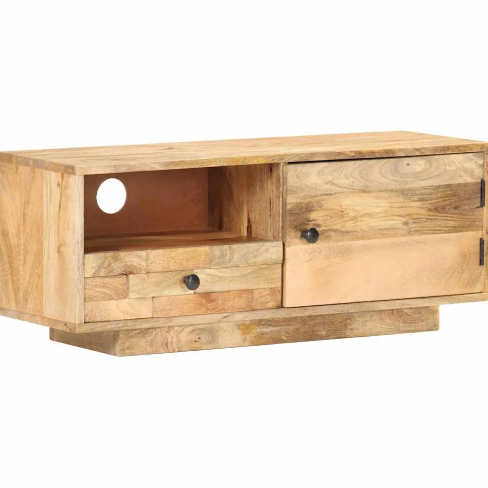 vidaXL Tv-meubel 90x30x35 cm massief mangohout