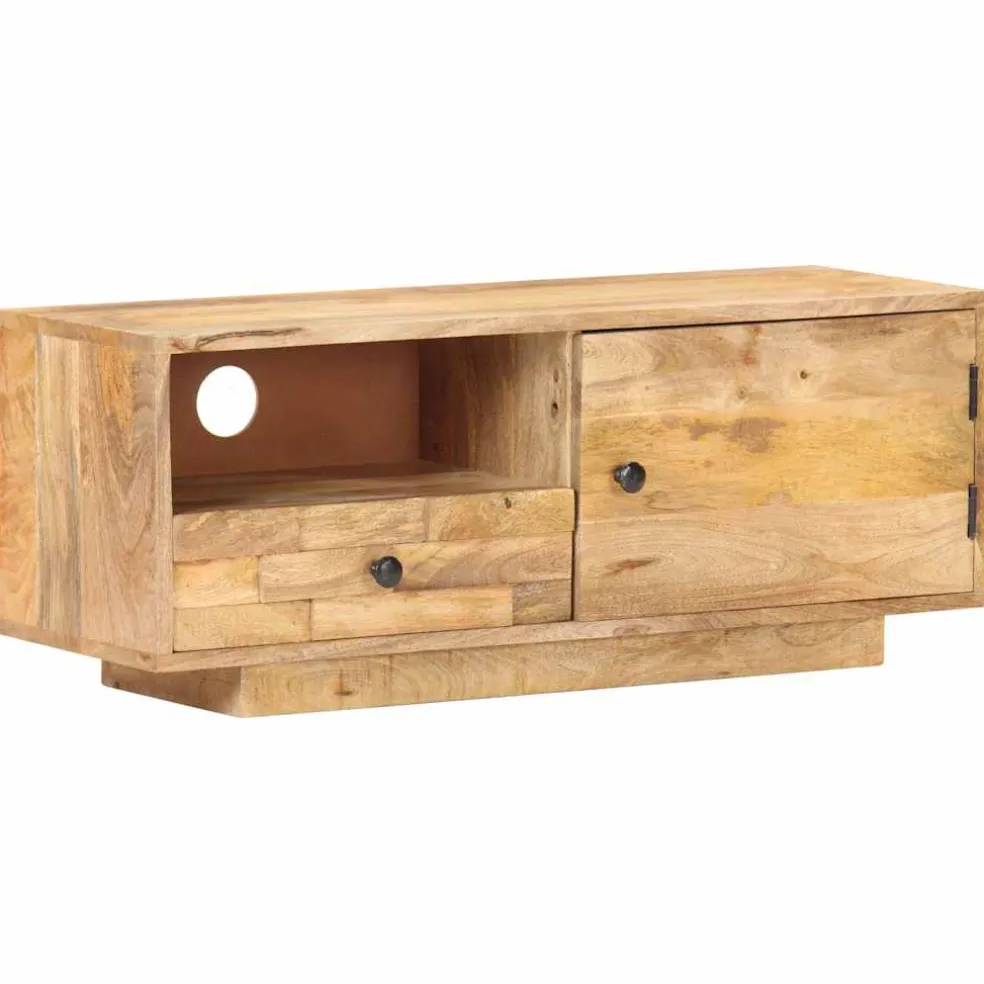 vidaXL Tv-meubel 90x30x35 cm massief mangohout