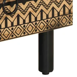 vidaXL Tv-meubel 70x33,5x46 cm massief ruw mangohout zwart