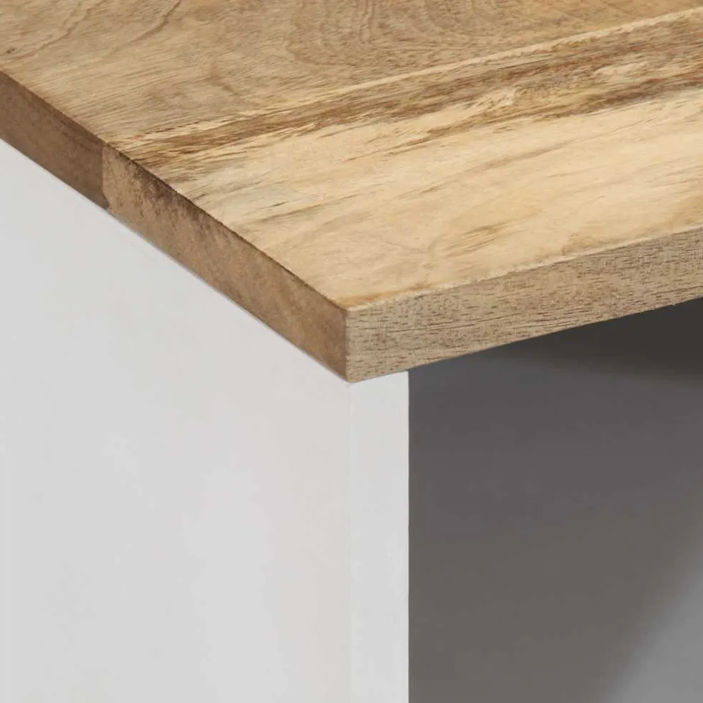 vidaXL Tv-meubel 80x31,5x46 cm massief mangohout