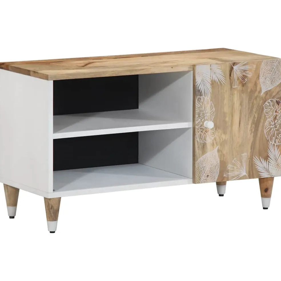 vidaXL Tv-meubel 80x31,5x46 cm massief mangohout