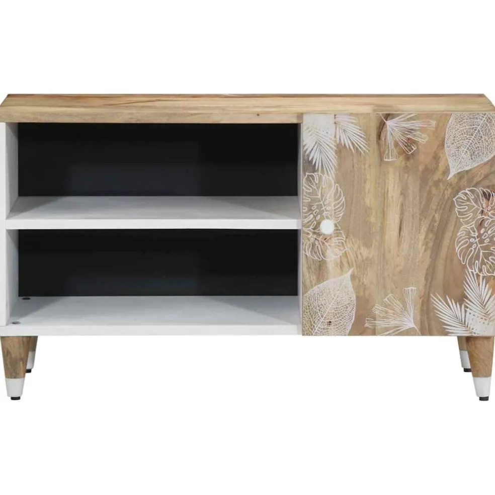 vidaXL Tv-meubel 80x31,5x46 cm massief mangohout