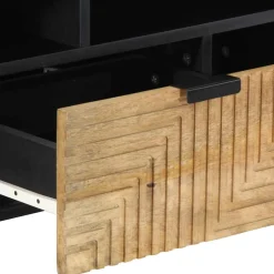 vidaXL Tv-meubel 100x33x46 cm massief mangohout bruin