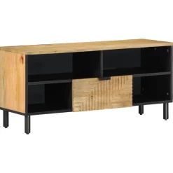vidaXL Tv-meubel 100x33x46 cm massief mangohout bruin