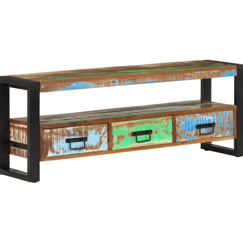 vidaXL Tv-meubel 120x30x45 cm massief gerecycled hout