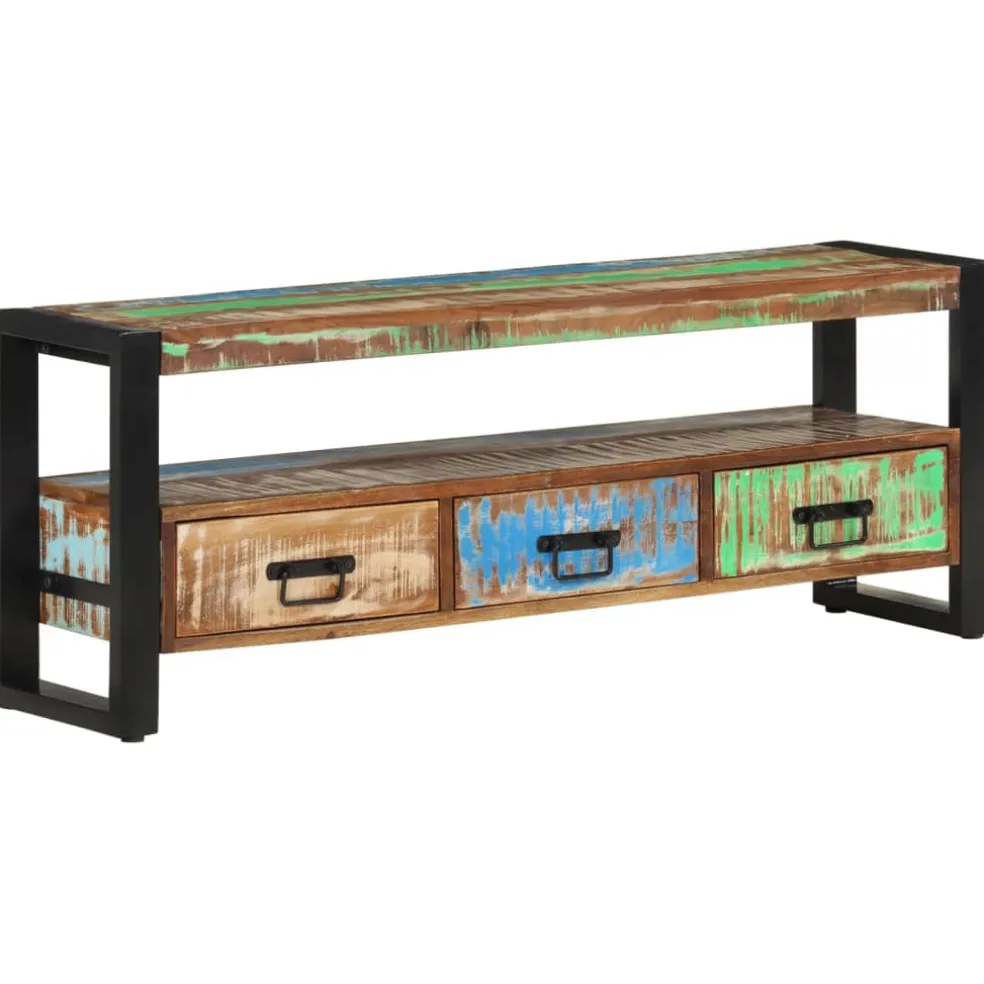 vidaXL Tv-meubel 120x30x45 cm massief gerecycled hout