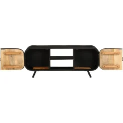 vidaXL Tv-meubel 110x30x45 cm ruw mangohout