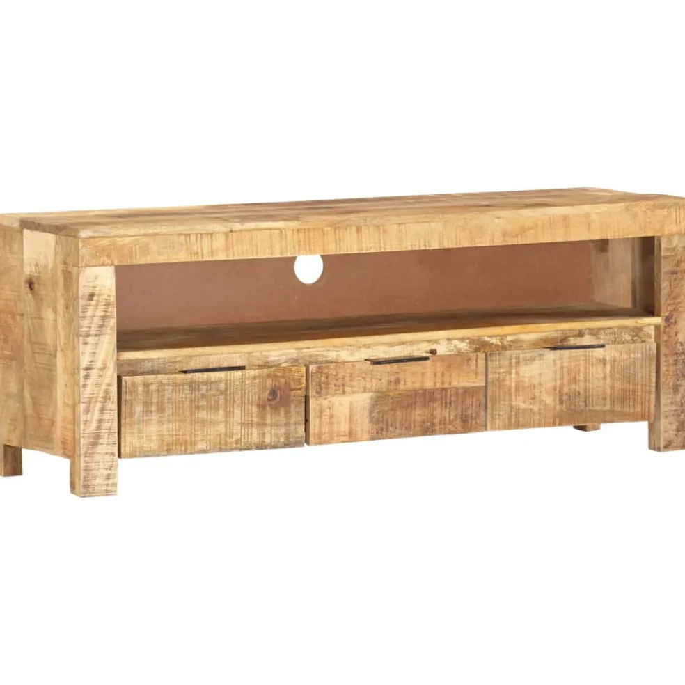 vidaXL Tv-meubel 110x30x40 cm ruw mangohout