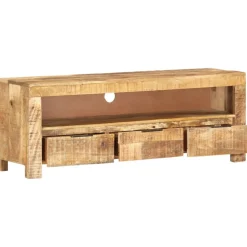 vidaXL Tv-meubel 110x30x40 cm ruw mangohout
