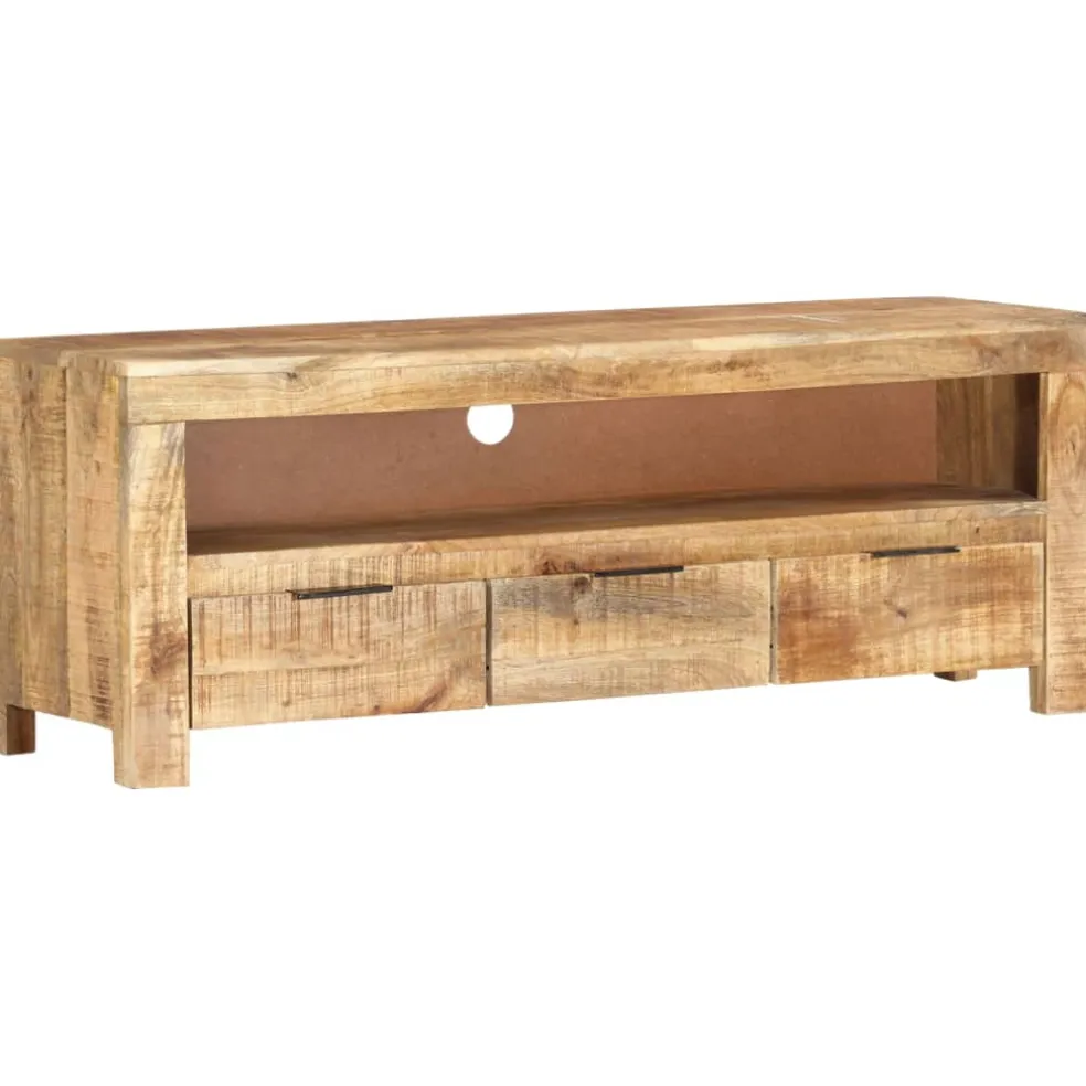vidaXL Tv-meubel 110x30x40 cm ruw mangohout