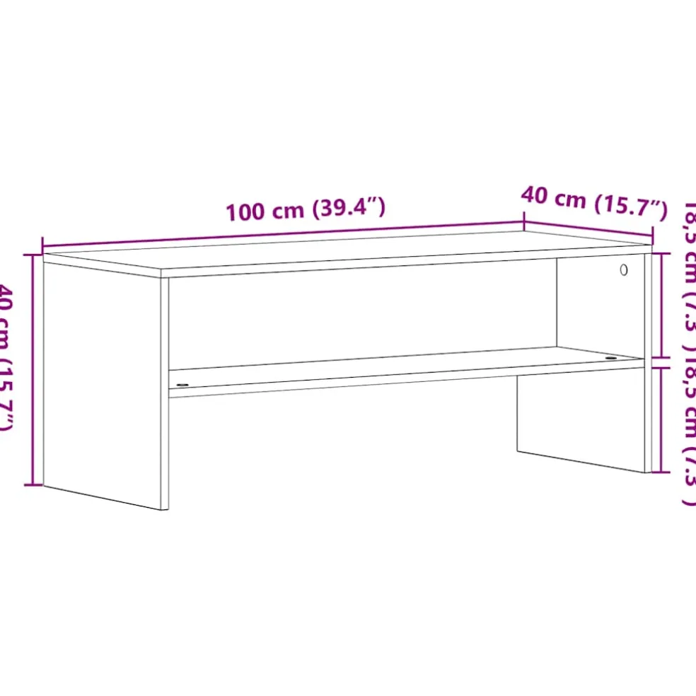 vidaXL Tv-meubel 100x40x40 cm spaanplaat zwart eikenkleurig