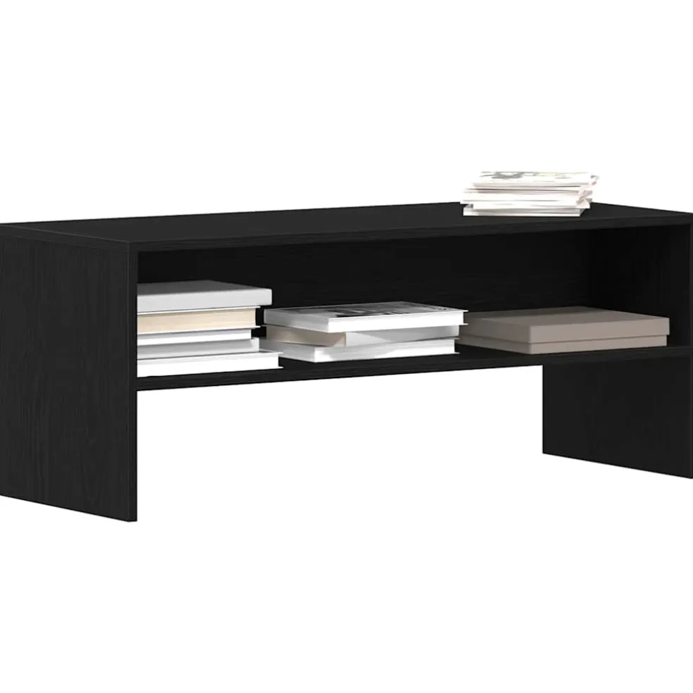 vidaXL Tv-meubel 100x40x40 cm spaanplaat zwart eikenkleurig