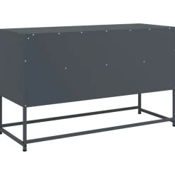 vidaXL Tv-meubel 100,5x39x60,5 cm staal antracietkleurig