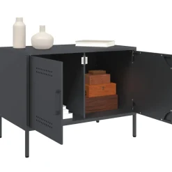 vidaXL Tv-meubel 68x39x50,5 cm staal antracietkleurig
