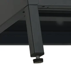 vidaXL Tv-meubel 105x35x52 cm staal en glas zwart