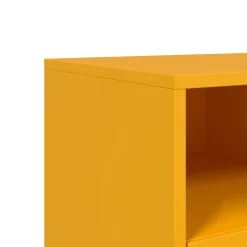 vidaXL Tv-meubel 100,5x39x43,5 cm staal mosterdgeel
