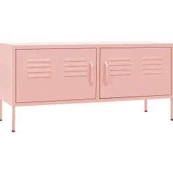 vidaXL Tv-meubel 105x35x50 cm staal roze