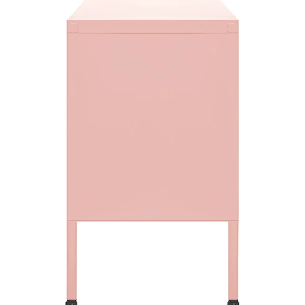 vidaXL Tv-meubel 105x35x50 cm staal roze