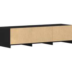 vidaXL TV-meubel Zwart Eiken 140x40x36 cm Bewerkt Hout