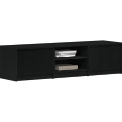 vidaXL TV-meubel Zwart Eiken 140x40x36 cm Bewerkt Hout