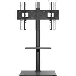 vidaXL Tv-standaard hoekmodel 2-laags voor 32-65 inch zwart