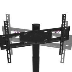 vidaXL Tv-standaard hoekmodel 2-laags voor 32-65 inch zwart