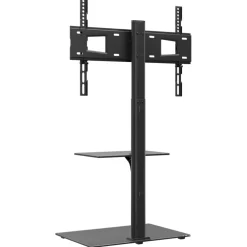 vidaXL Tv-standaard hoekmodel 2-laags voor 32-65 inch zwart