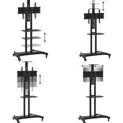 vidaXL TV-standaard wielen 32-70 inch scherm 60 kg Max VESA 600x400 mm