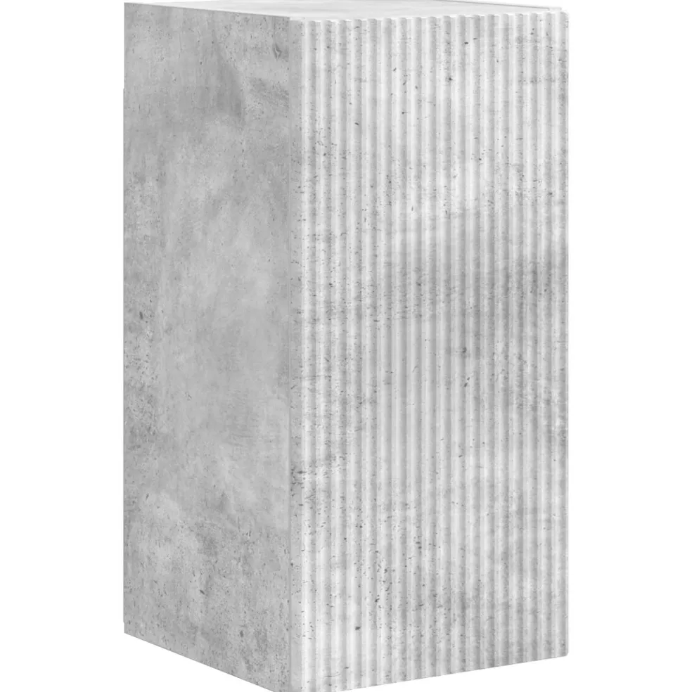 vidaXL TV Wandkast Set 4 st Beton Grijs Bewerkt hout