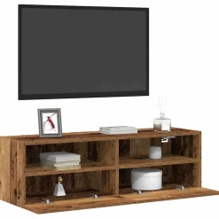 vidaXL TV Wandkast 100 x 30 x 30 cm Oud hout Bewerkt hout