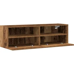 vidaXL TV Wandkast 100 x 30 x 30 cm Oud hout Bewerkt hout