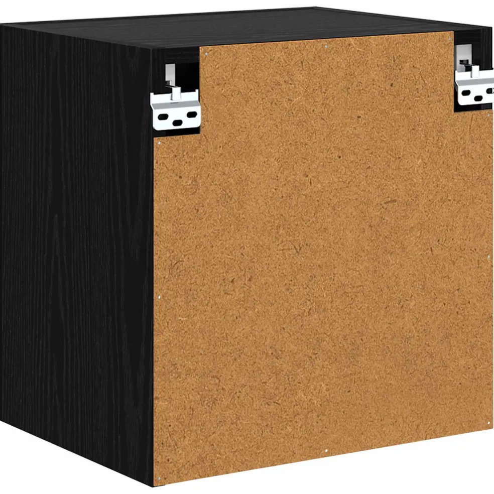vidaXL TV Wandkast 40,5x30x40cm Zwart Eiken Bewerkt hout