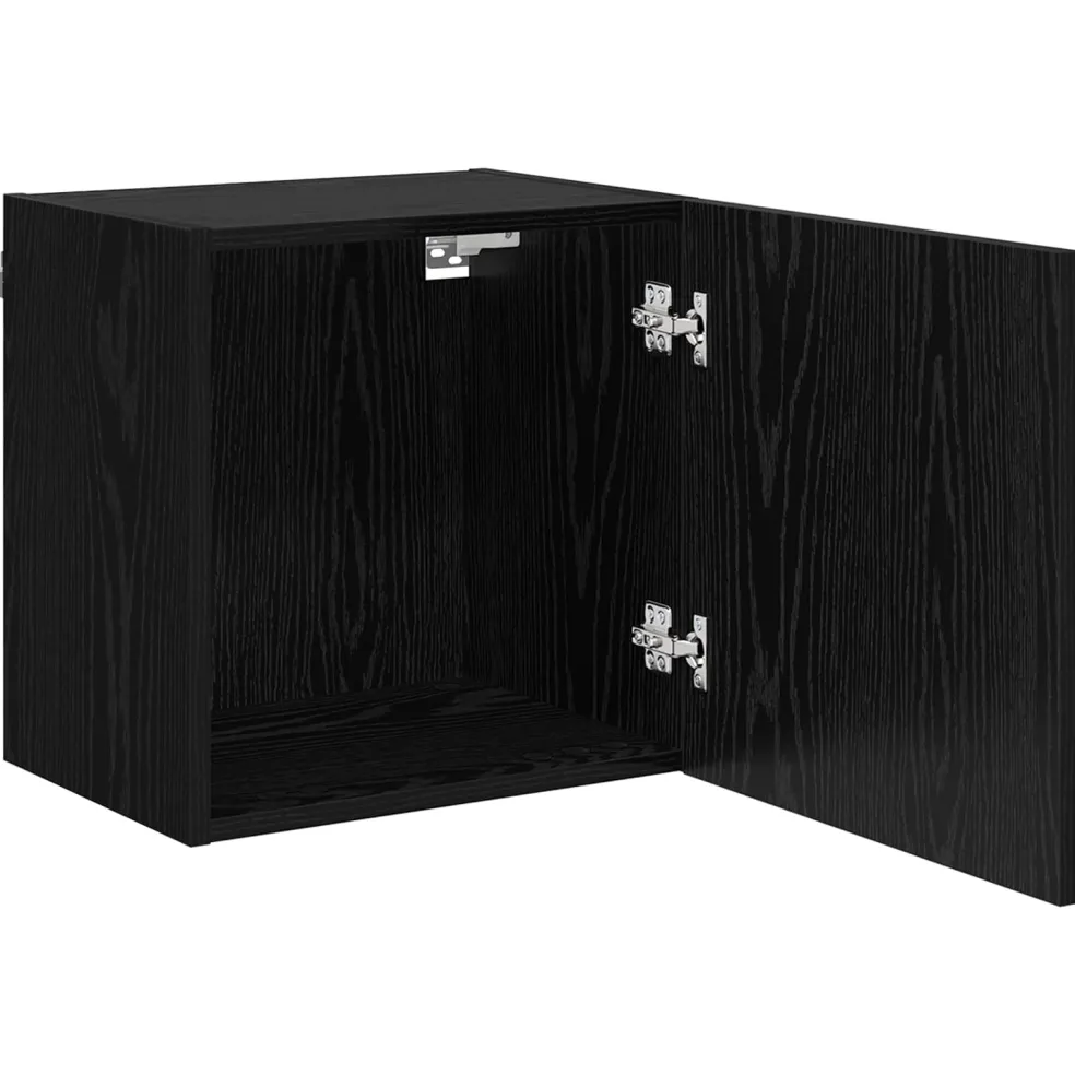 vidaXL TV Wandkast 40,5x30x40cm Zwart Eiken Bewerkt hout