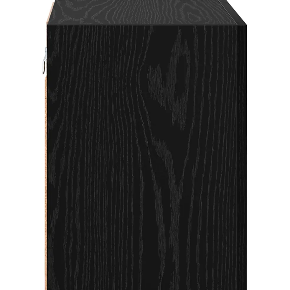 vidaXL TV Wandkast 40,5x30x40cm Zwart Eiken Bewerkt hout