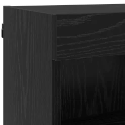 vidaXL TV-wandmeubel 4 st Zwart Eiken Bewerkt hout