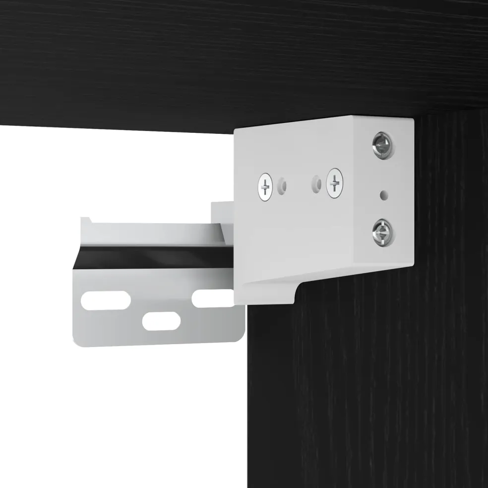 vidaXL TV-wandmeubel 4 st Zwart Eiken Bewerkt hout
