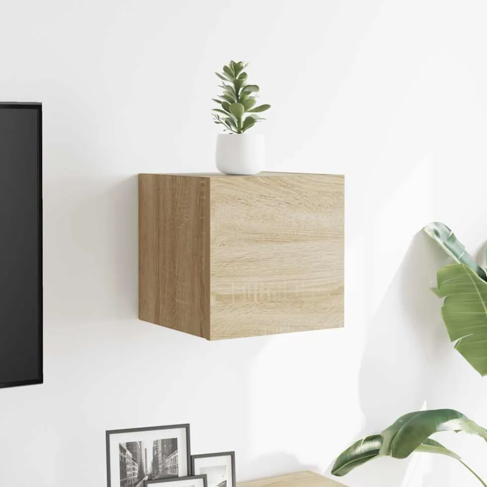 vidaXL Tv-wandmeubel 30,5x30x30 cm sonoma eikenkleurig
