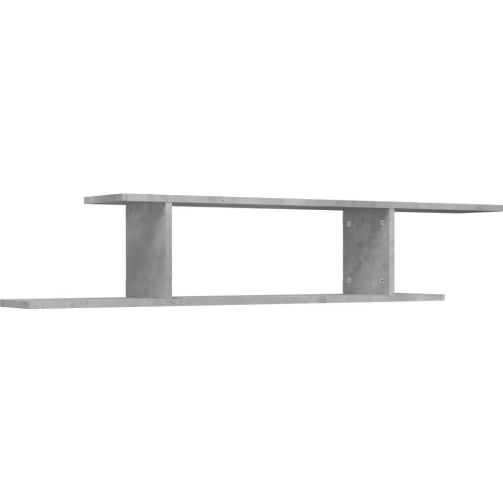 vidaXL Tv-wandschap 125x18x23 cm bewerkt hout betongrijs